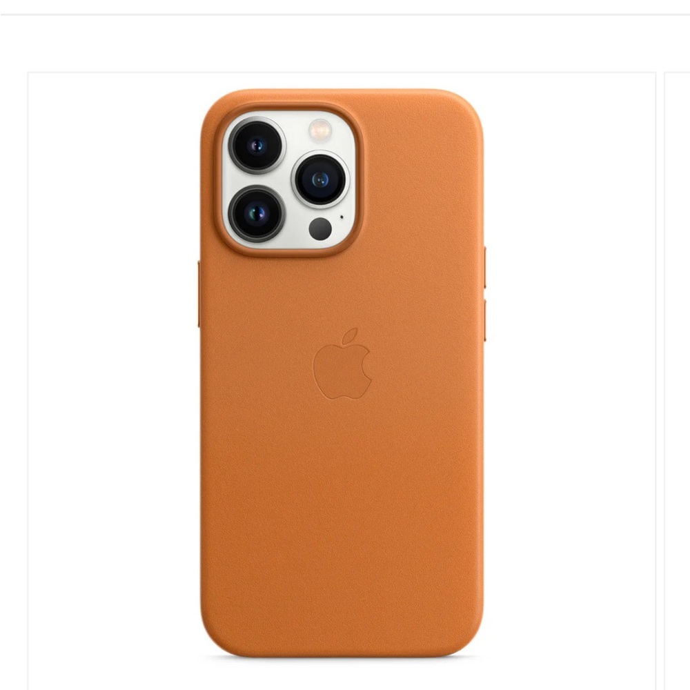 New With Tags Golden Brown Leather iPhone Case for Pro Models